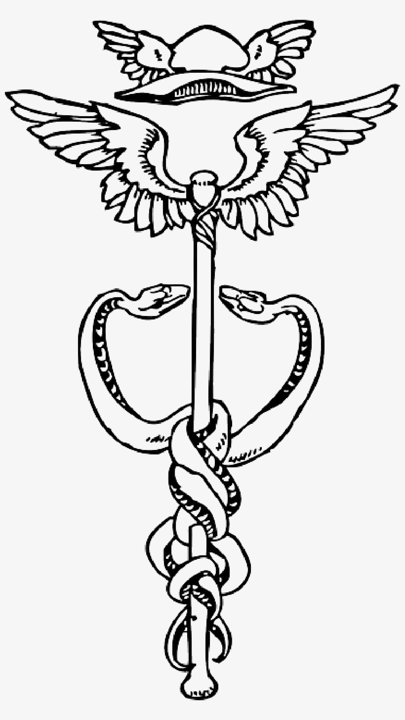 Banner Free Library Medical Symbol At Getdrawings Com - Drawing Hermes, transparent png #8089269