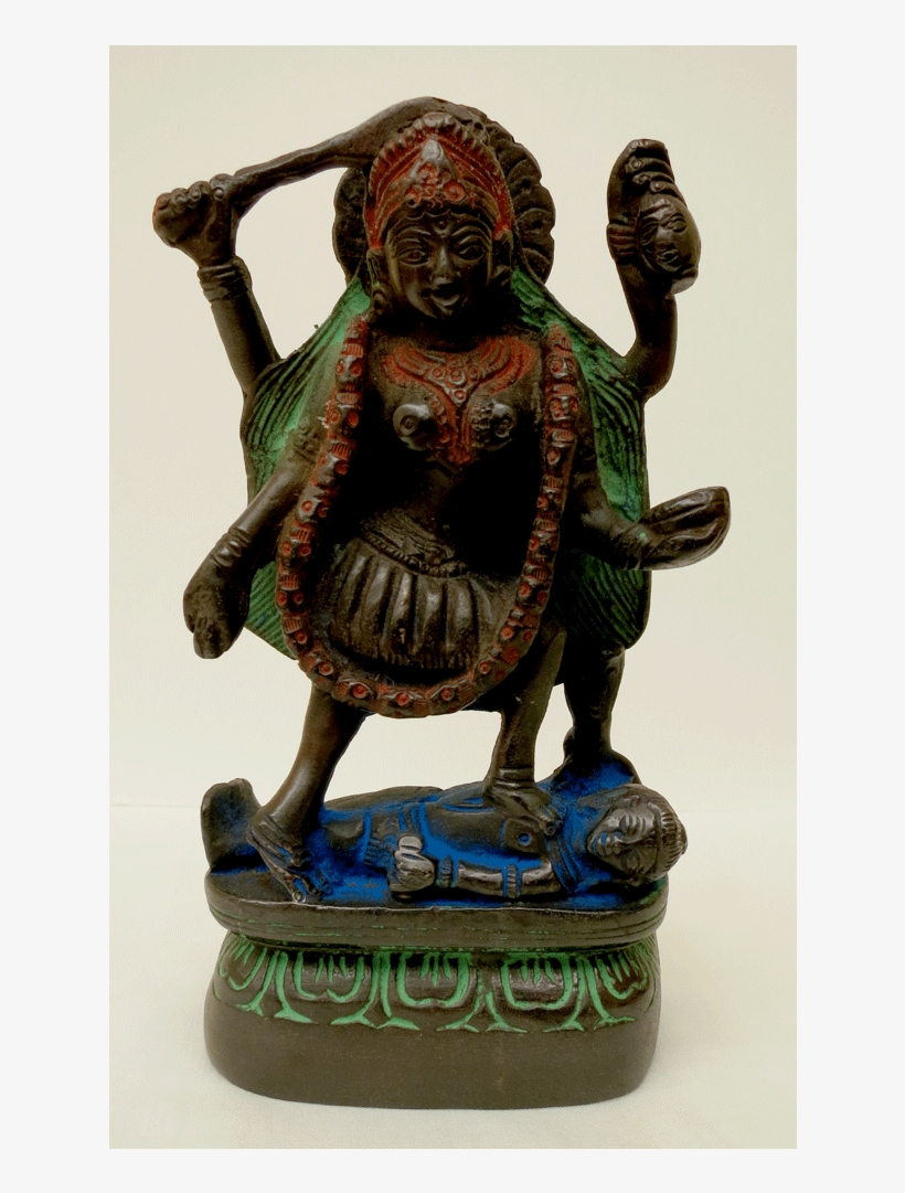 Aluminium Standing Kali Antique Finish 6″h - Figurine, transparent png #8089382