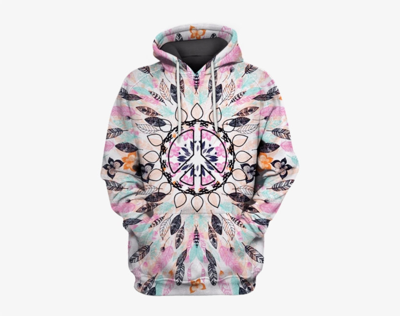 3d Feathers And Butterfly Hoodie Tshirt - Hoodie, transparent png #8091752