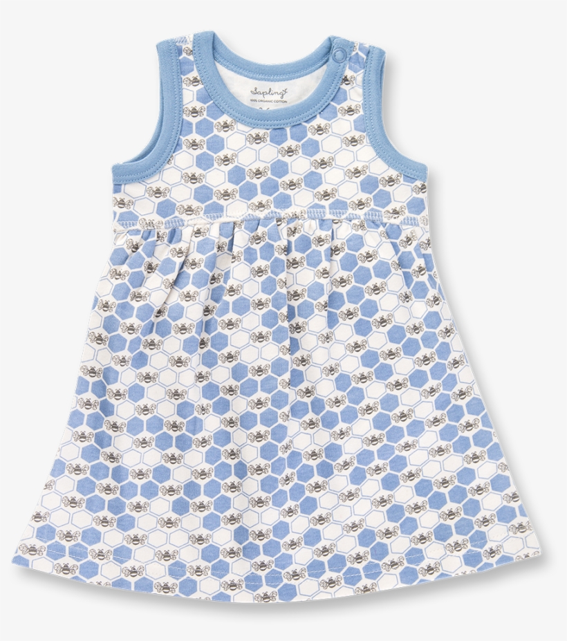 Cornflower Blue Bees Dress - Pattern, transparent png #8093487