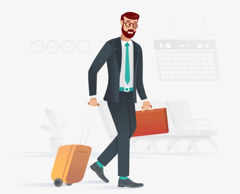 Business-travel - Standing, transparent png #8093828