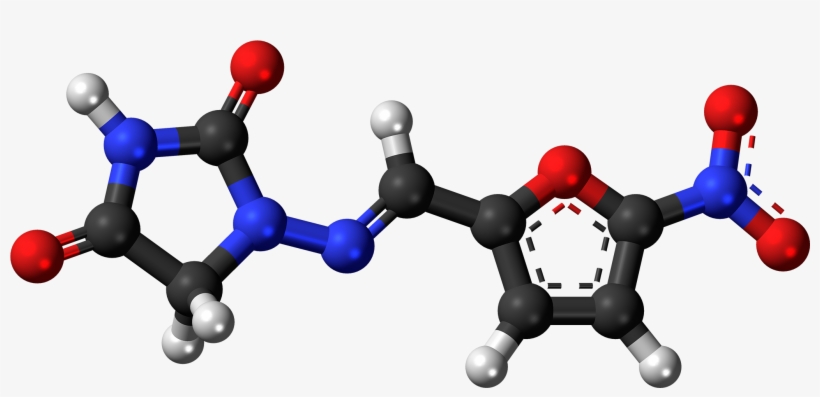 Nitrofurantoin 3d Ball - Molecule, transparent png #8093908