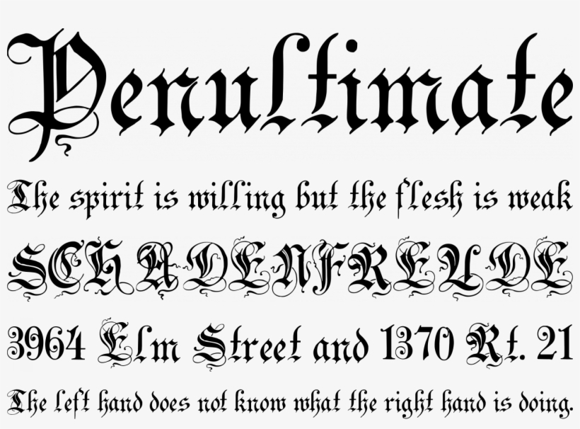 Zenda Font Phrases - Embossed Black Font, transparent png #8095981