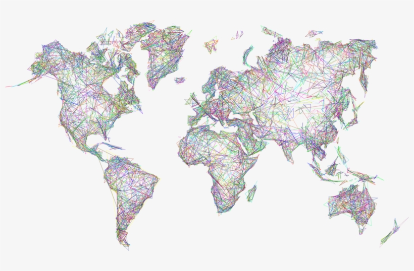 Abstract World Map Png Transparent Picture - World Map Abstract Png, transparent png #8096489