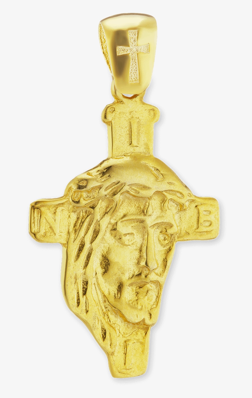 Sterling Silver Face Of Jesus Cross - Pendant, transparent png #8097523