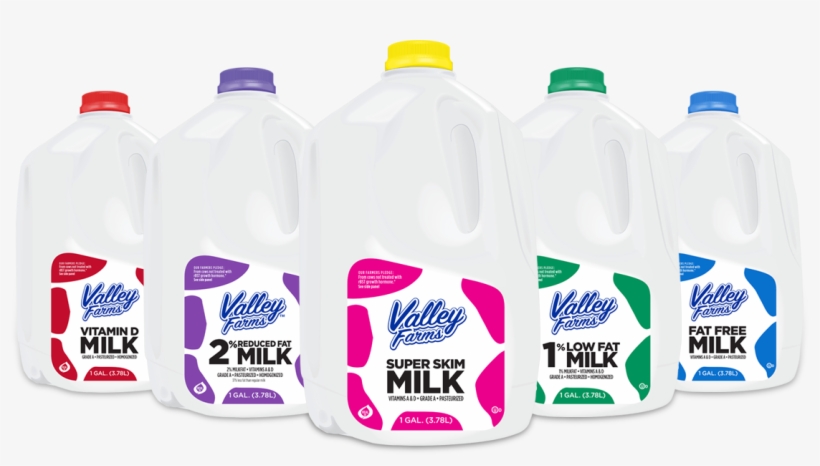 Valley Farms Milk Family Valley Farms Milk Family - Upstate Farms Fat Free Milk, transparent png #8097937