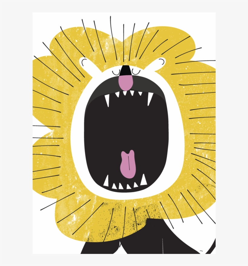 "roaring Lion" By Pragya Kothari From Mouse Magpie - Cartoon, transparent png #8098623