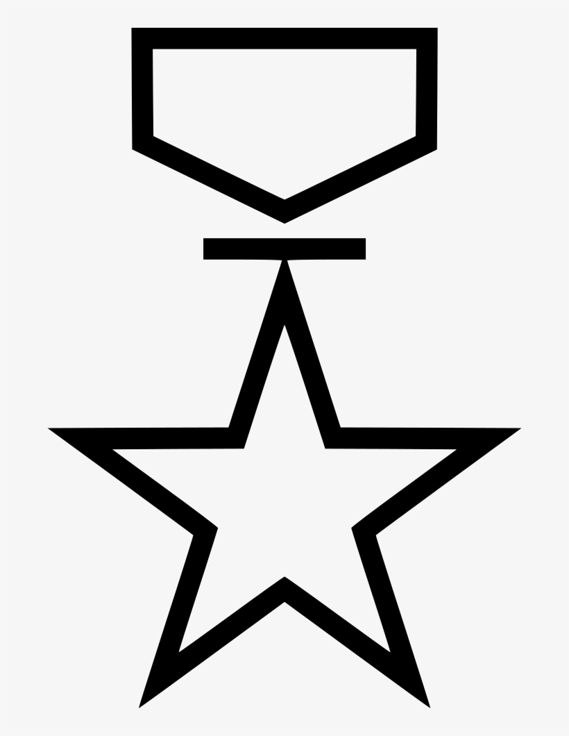 Award Honor Medal Comments - Black And White Star Vector, transparent png #8099943