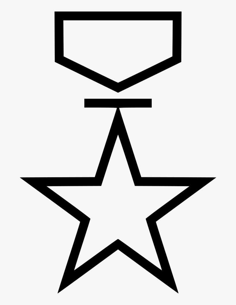 Award Honor Medal Comments - Black And White Star Vector, transparent png #8099943