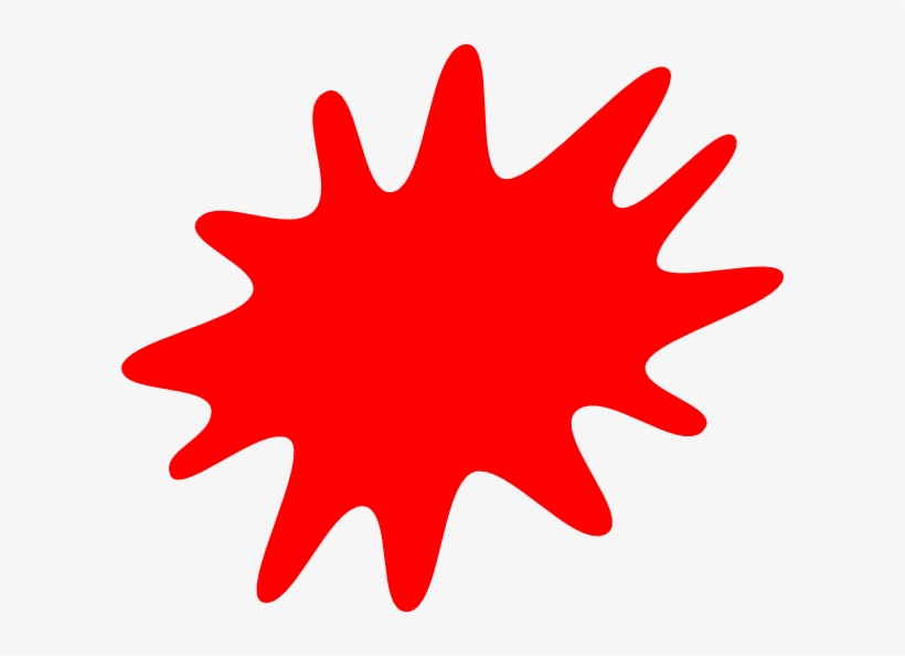 Red Paint Splatter Clip Art At Clker Com Vector Clip - Canadian Maple Leaf Png, transparent png #810082