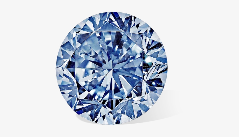 Anglo American Diamonds - Round Cut Blue Diamond, transparent png #810435