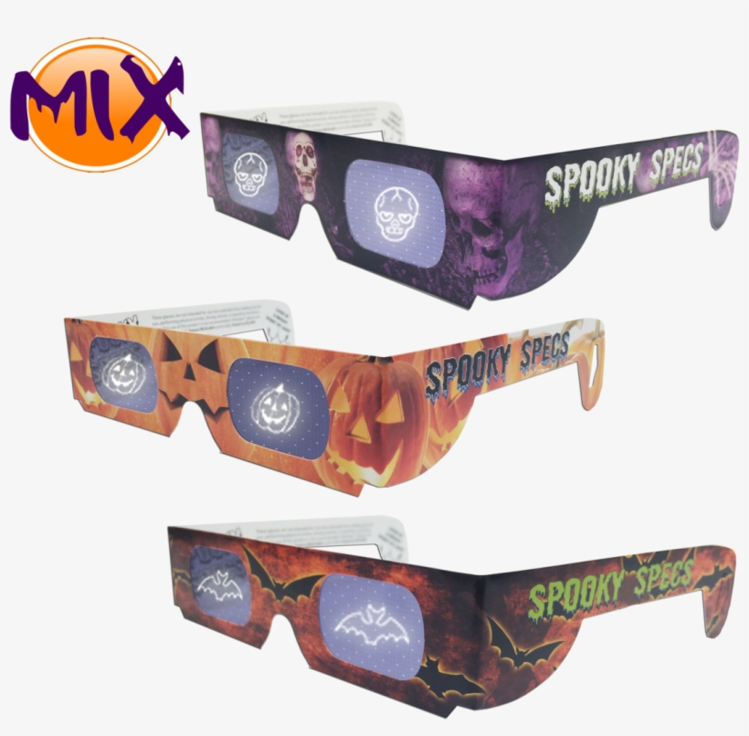 American Paper Optics Page - Spooky Specs - Bat Hologram Lenses In Paper Frame -, transparent png #810727