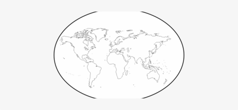 Clip Black And White Library Collection Of Free Map - Map Of The World Plain White, transparent png #810869