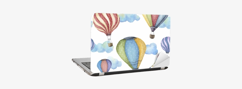 Watercolor Pattern With Cartoon Hot Air Balloon - Hot Air Balloons Watercolor, transparent png #810999