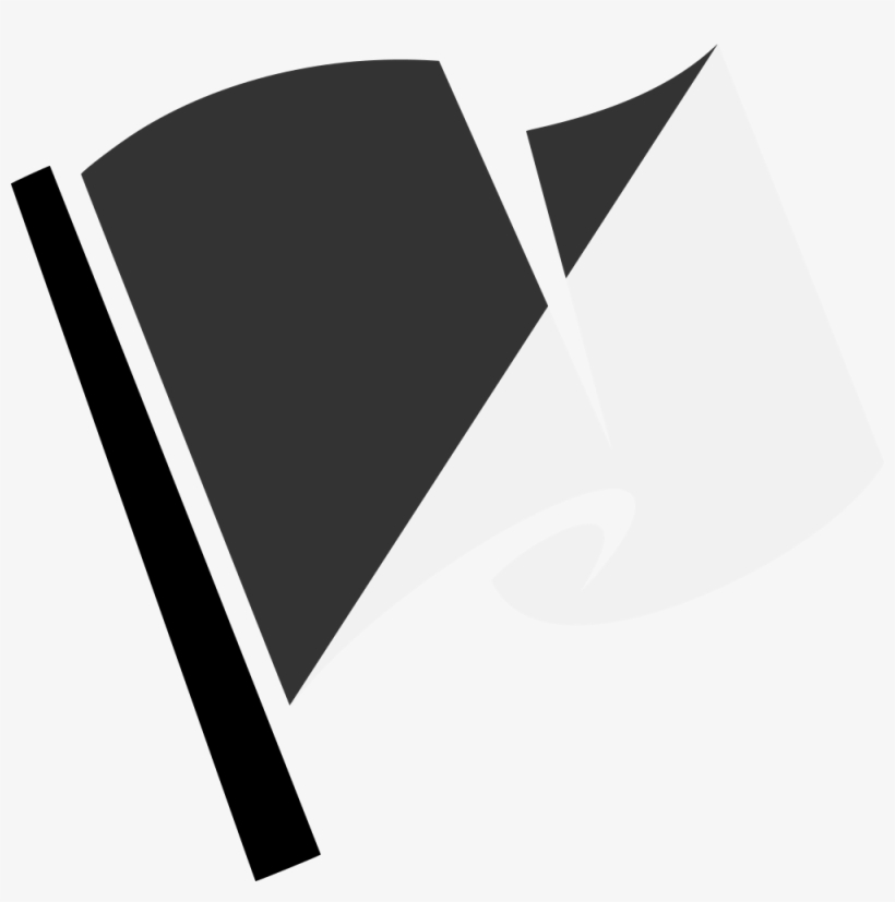 Hirnlichtspiele's Black And White Flag Vectorized - Bandera Azul Png, transparent png #811001