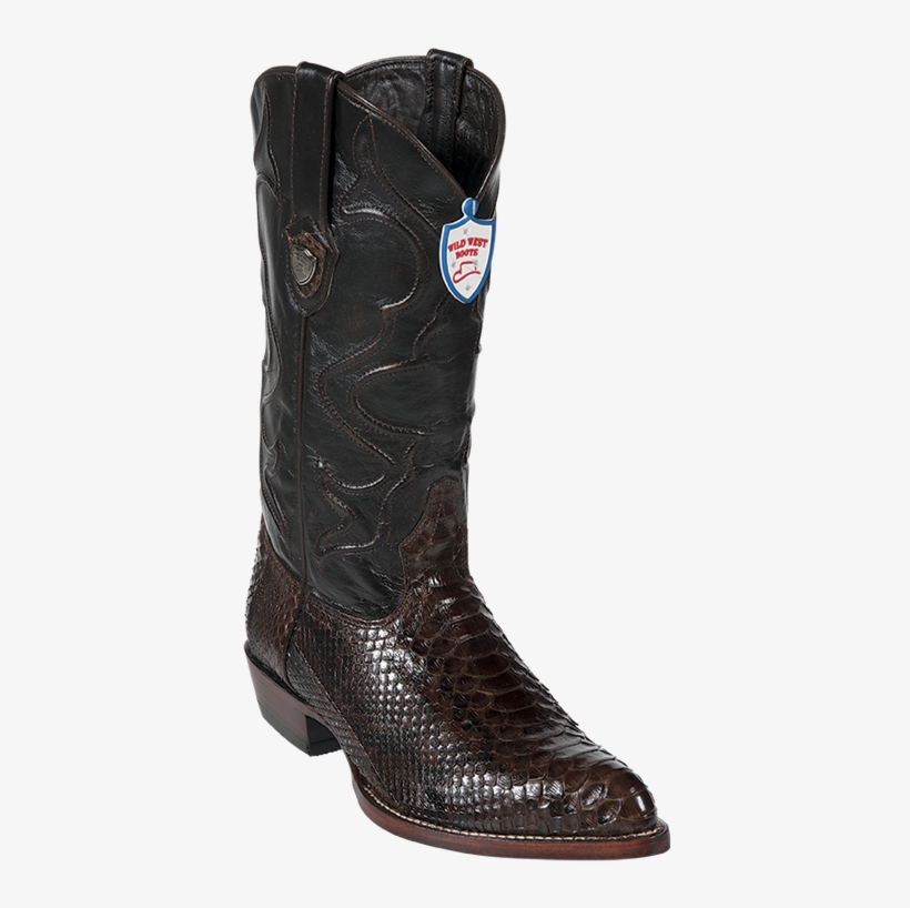 Wild West Burgundy Python Boots J-toe - Men's Wild West Python J Toe Boots Handcrafted, transparent png #811247