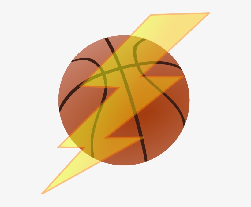 Basketball With Lightning Bolt Clip Art At Clker - Basketball Ball With Lightning, transparent png #811457