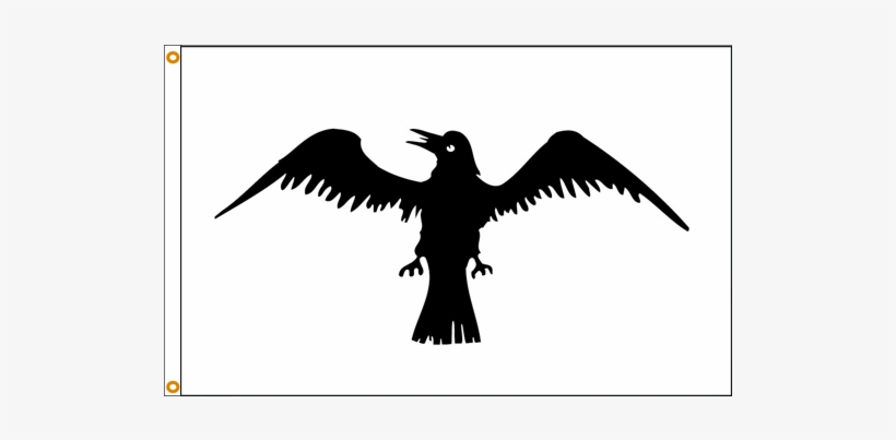 White Flag With Black Bird, transparent png #811478