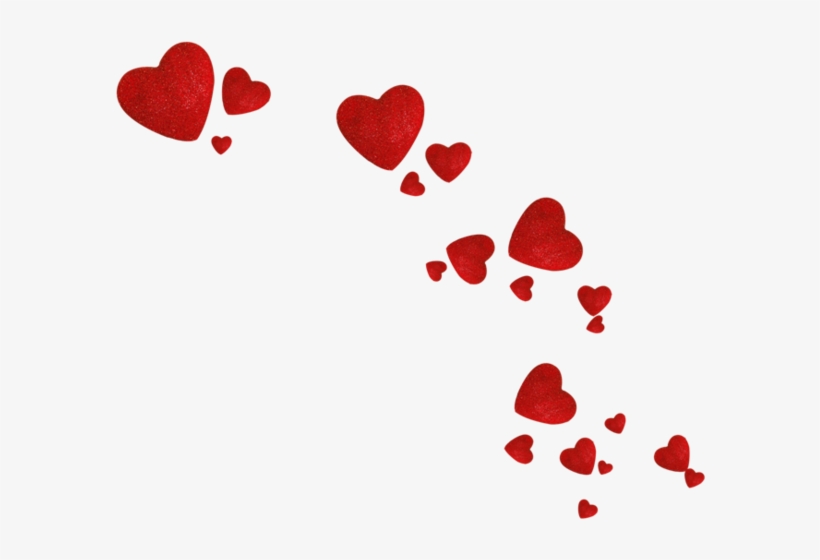 Pluie De Coeur Png - Transparent Background Hearts Png, transparent png #811536