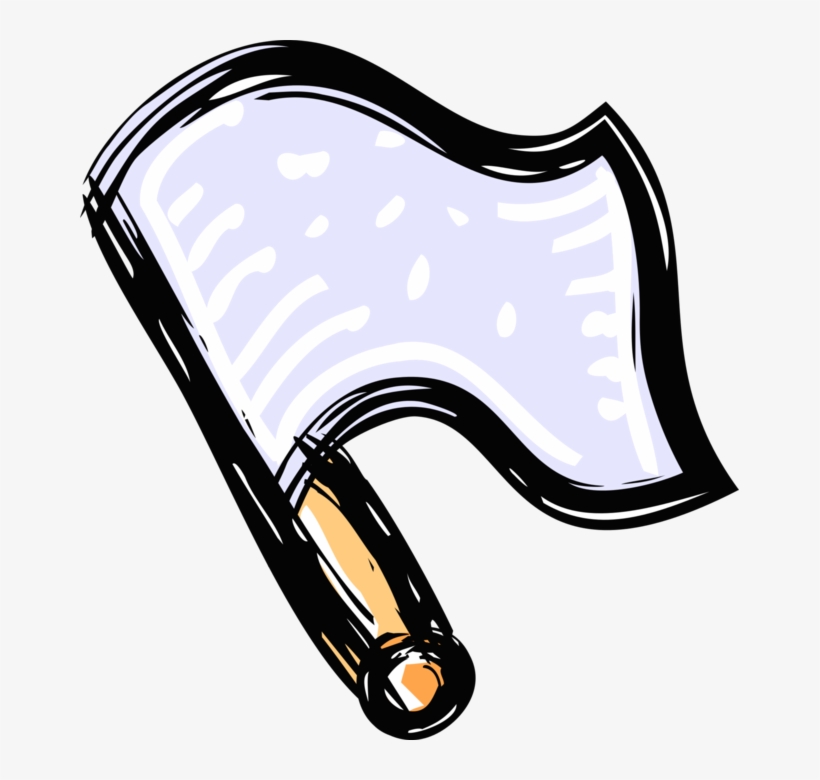 Vector Illustration Of White Flag Internationally Recognized - Illustration, transparent png #811655