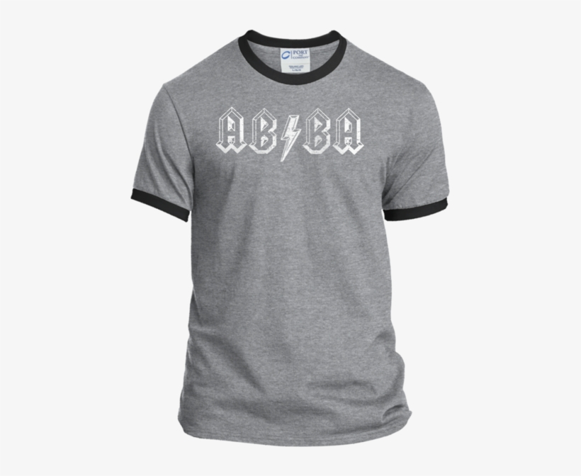 Abba Lightning Bolt Men's Ringer Tee - Smart T Shirt Design, transparent png #811676