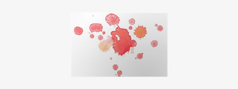 Abstract Watercolor Aquarelle Hand Drawn Red Drop Splatter - Mancha De Acuarela Roja, transparent png #811940