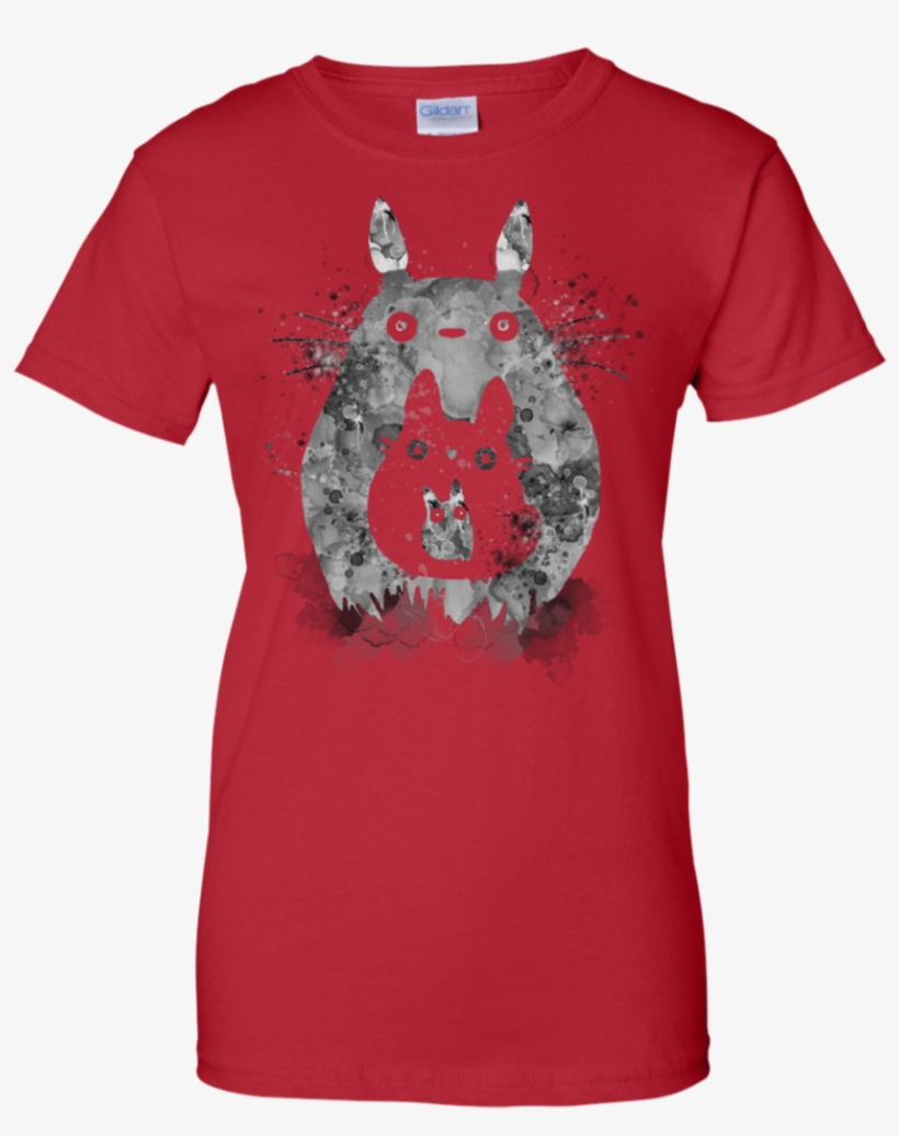My Neighbour Watercolor And Splatter Totoro T Shirt - Kevin Harvick Women's Shirts, transparent png #811970