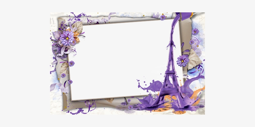 Romantic Encounter Under The Eiffel Tower - Marcos Para Fotos Torre Eiffel, transparent png #812065