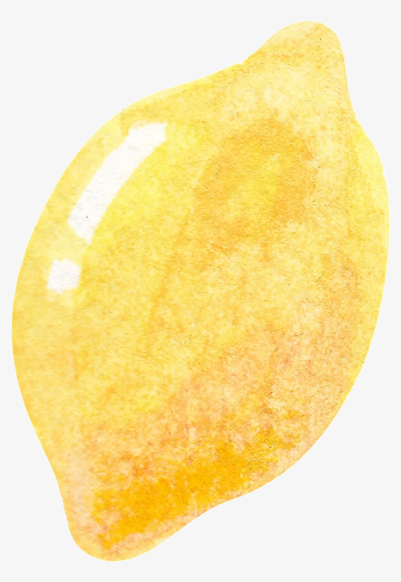 Watercolor Hand-painted Realistic Lemon Side Transparent - Potato Chip, transparent png #813093