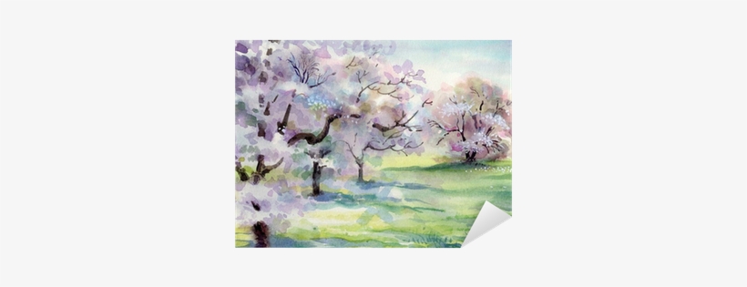 Blooming Apple Trees Oversized Gallery Wrapped Canvas, transparent png #813330