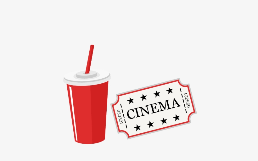 Movie Ticket And Soda Svg Scrapbook Cut File Cute Clipart - Movie Soda Clip Art, transparent png #813452