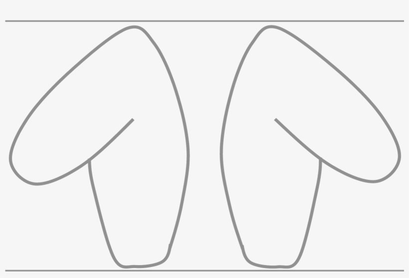 Drawn Rabbit Bunny Ear - Floppy Dog Ears Template, transparent png #813771