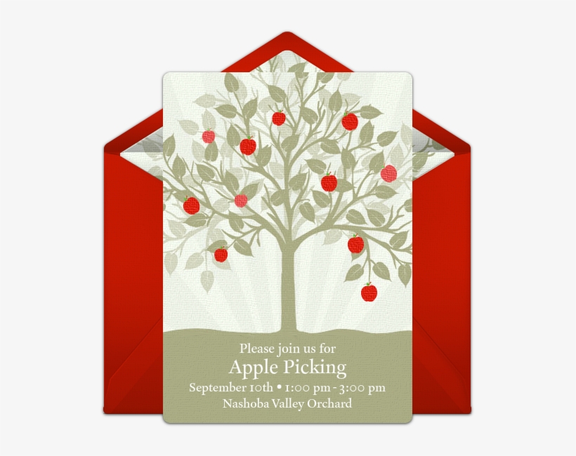 Apple Tree Online Invitation - Cool Jewish New Year Greetings, transparent png #813895