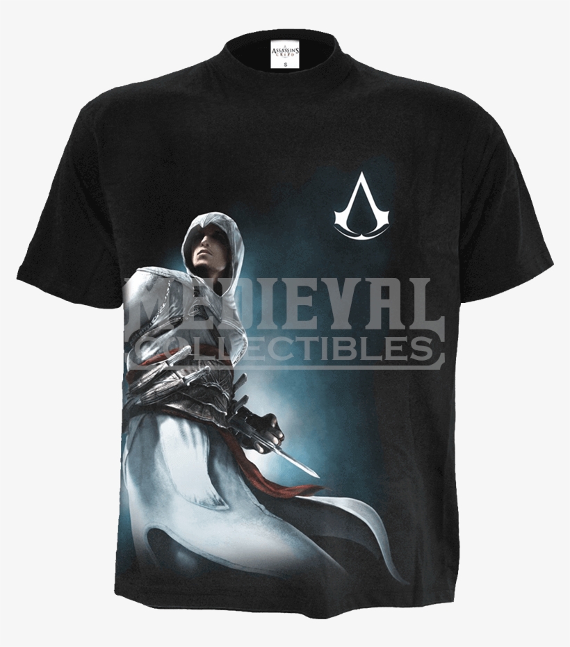Assassins Creed Altair Side Print T-shirt - Altair Assassin's Creed Halloween Outfits, transparent png #814240