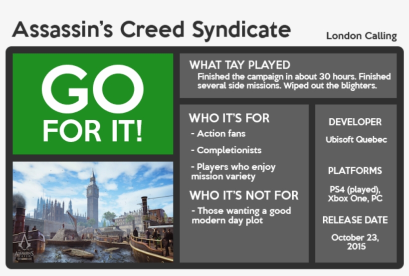 Assassin's Creed Syndicate Special Edition [ps4 Game], transparent png #814305