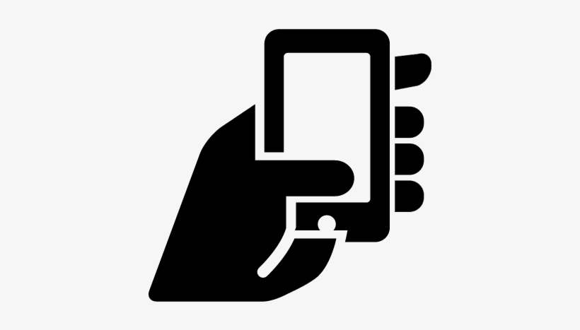 Hand Holding A Cellphone Vector - Person Holding Phone Icon, transparent png #814785