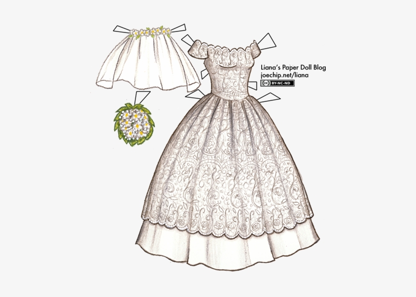 Click For Larger Version - Paper Doll Wedding Dresses, transparent png #814846