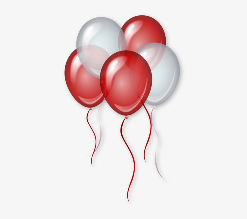 Red And White Ballons - Red And White Balloons Png, transparent png #814999