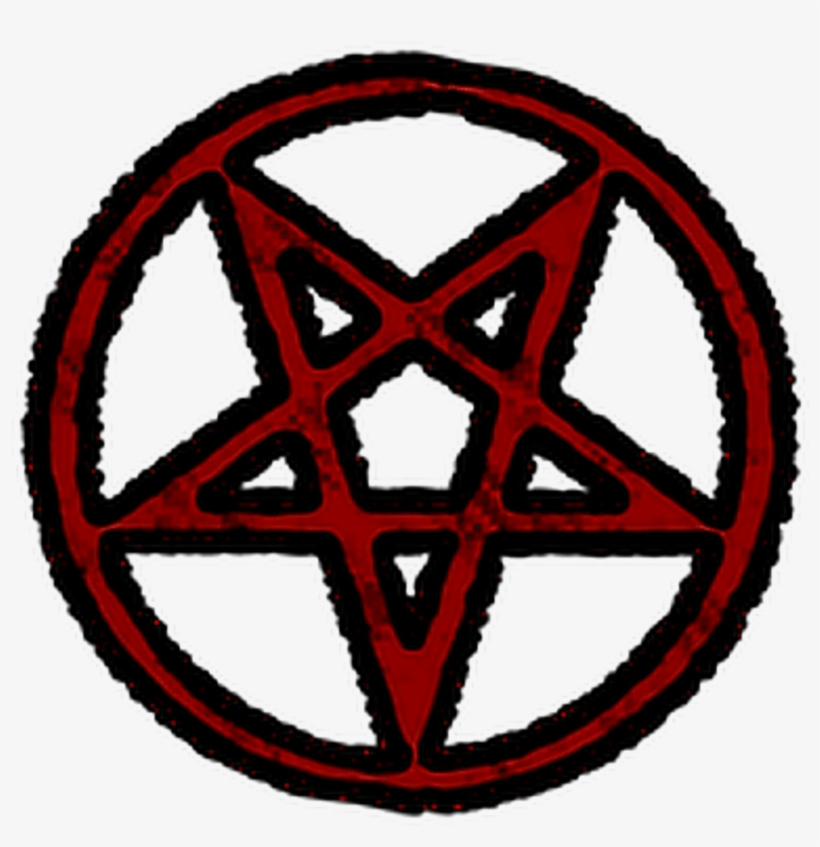 Red Inverted Pentagram Occult Necklace, transparent png #815544