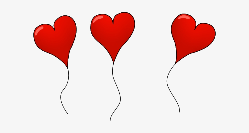 Heart Balloons Clip Art At Clker - Heart Balloon Vector Png, transparent png #815645