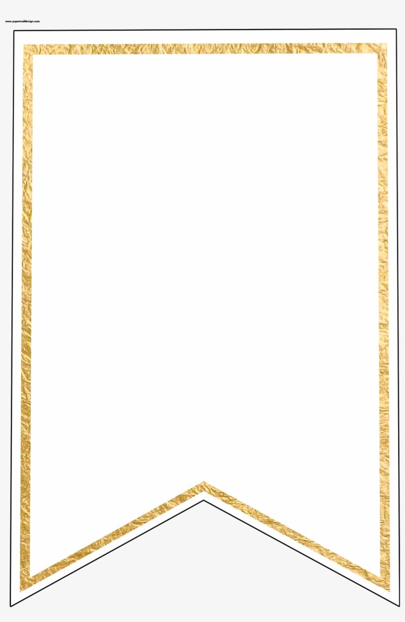 Gold Pennant Banner Blank Template Flag Banner Template - Free Printable Banner Letter K, transparent png #815827