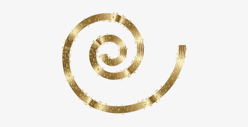 Remix Gold 01504 Typeface Musical Theatre - Spiral, transparent png #815918
