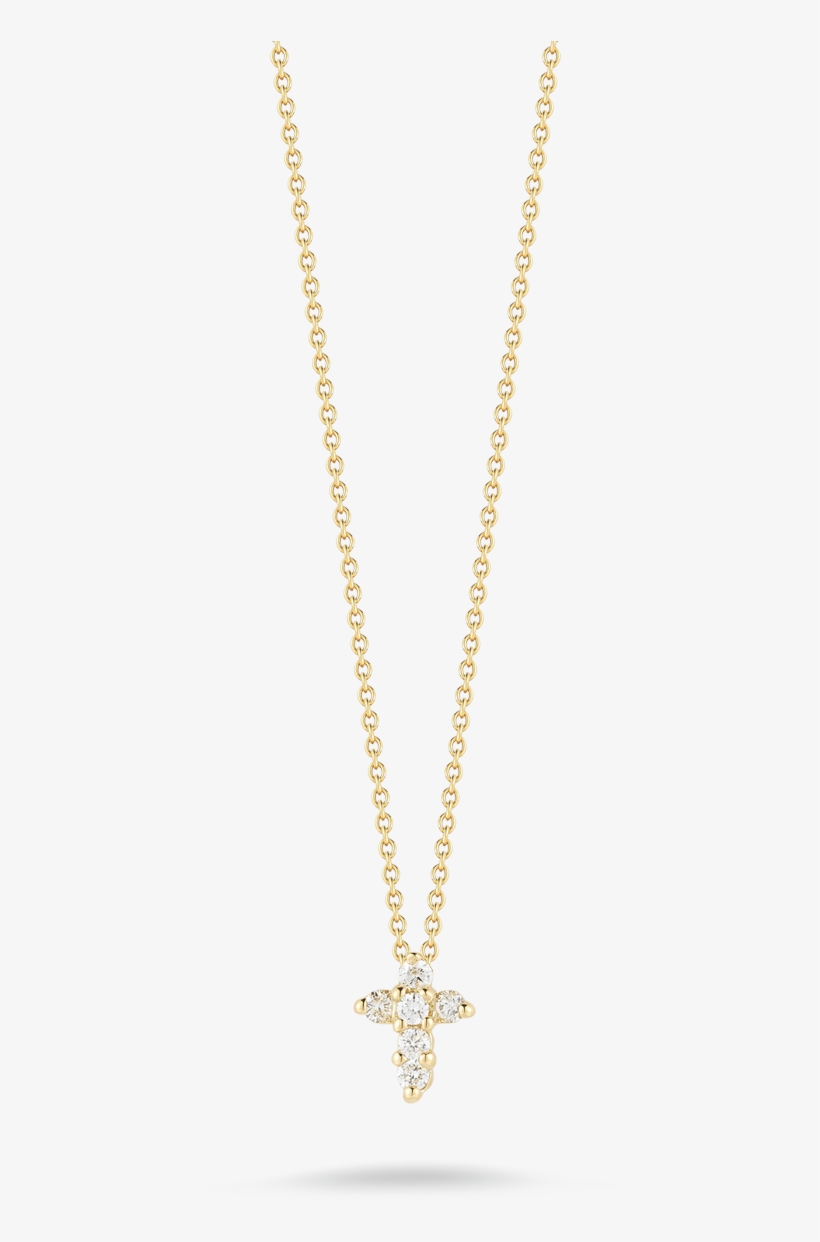 Baby Cross Pendant With Diamonds - Collane Con Ancora Da Uomo, transparent png #815921