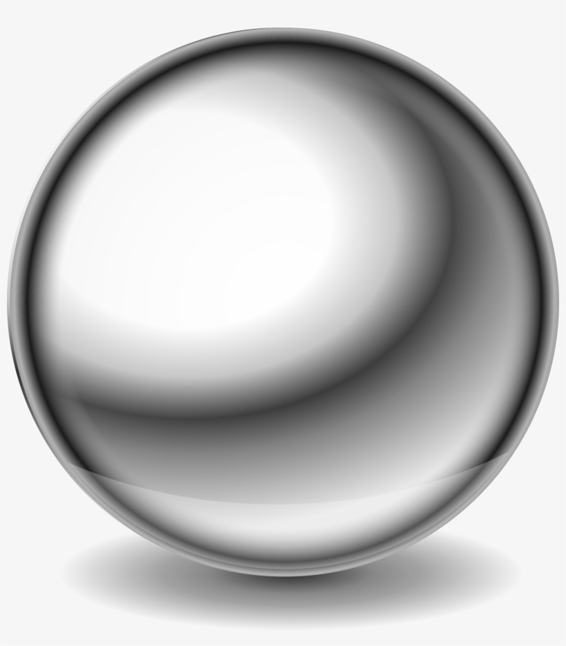 Shiny Steel Ball - Silver Ball Transparent Background, transparent png #816132