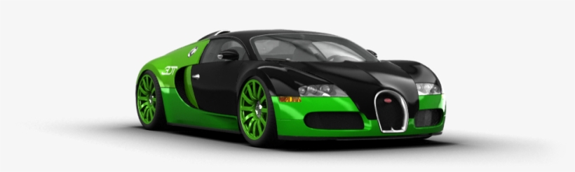 Bugatti Veyron Neon Green - Car, transparent png #816590