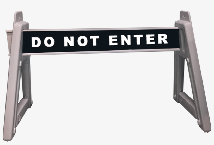 Traffic Barricade Do Not Enter - Sawhorse, transparent png #817217