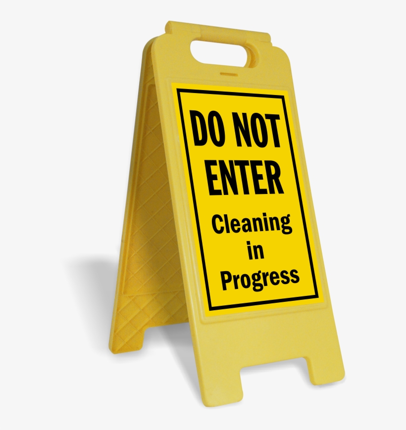 Do Not Enter Cleaning In Progress Sign - Slippery When Wet Sign, transparent png #817243