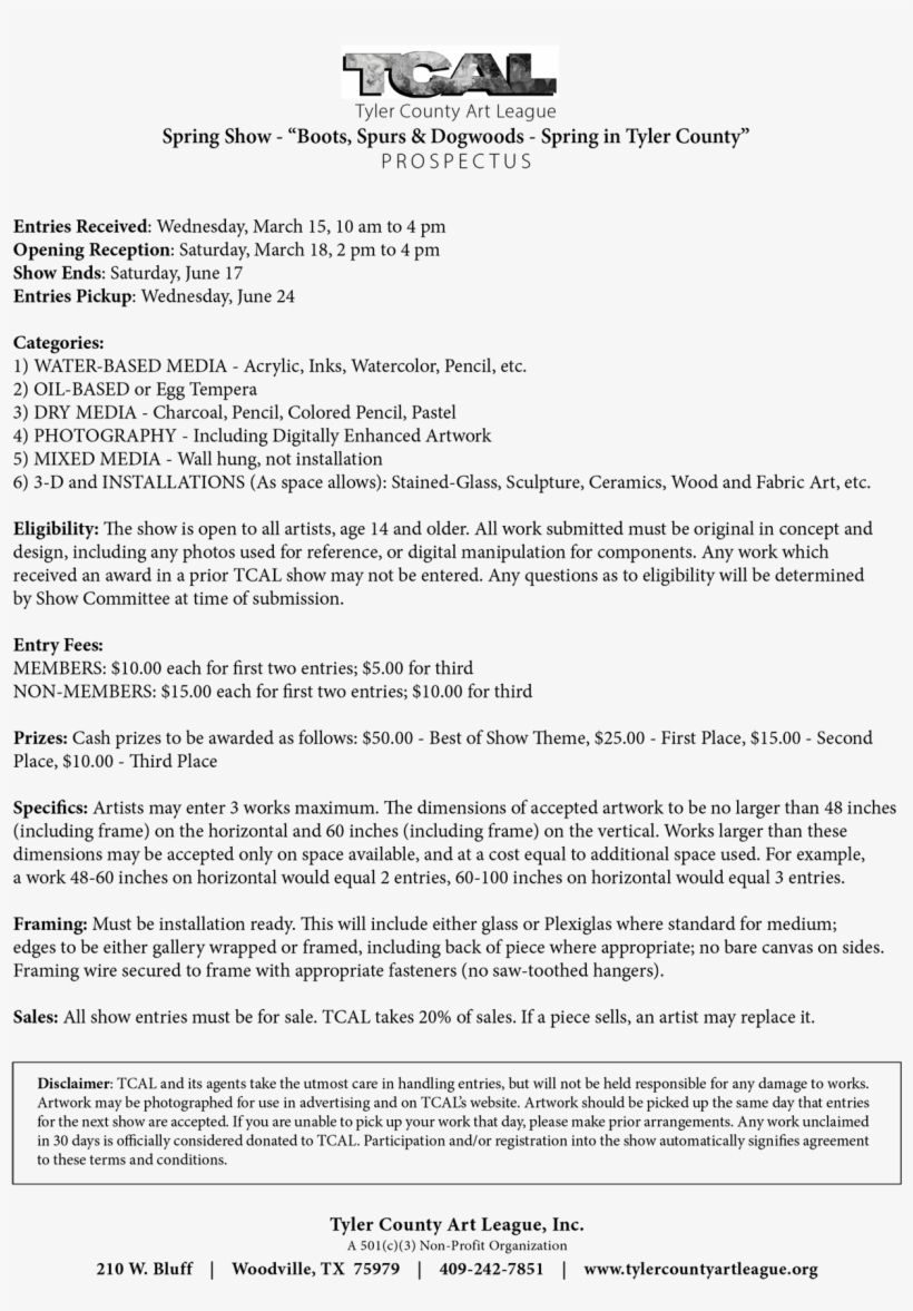 Show Prospectus - Document, transparent png #817252