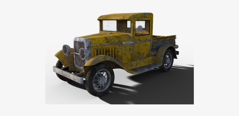 Auto, Pic-up, Oldtimer, Old, Rusted - Car, transparent png #817501
