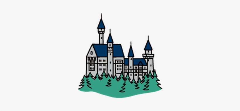 Clip Art Black And White Library Princess At Getdrawings - Neuschwanstein Castle Clipart, transparent png #817593
